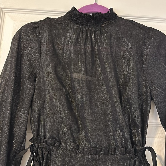 Loft Petite Smocked Neck Tiered Swing Dress - Picture 3 of 10